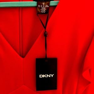 DKNY size 12 red jumpsuit. NWT